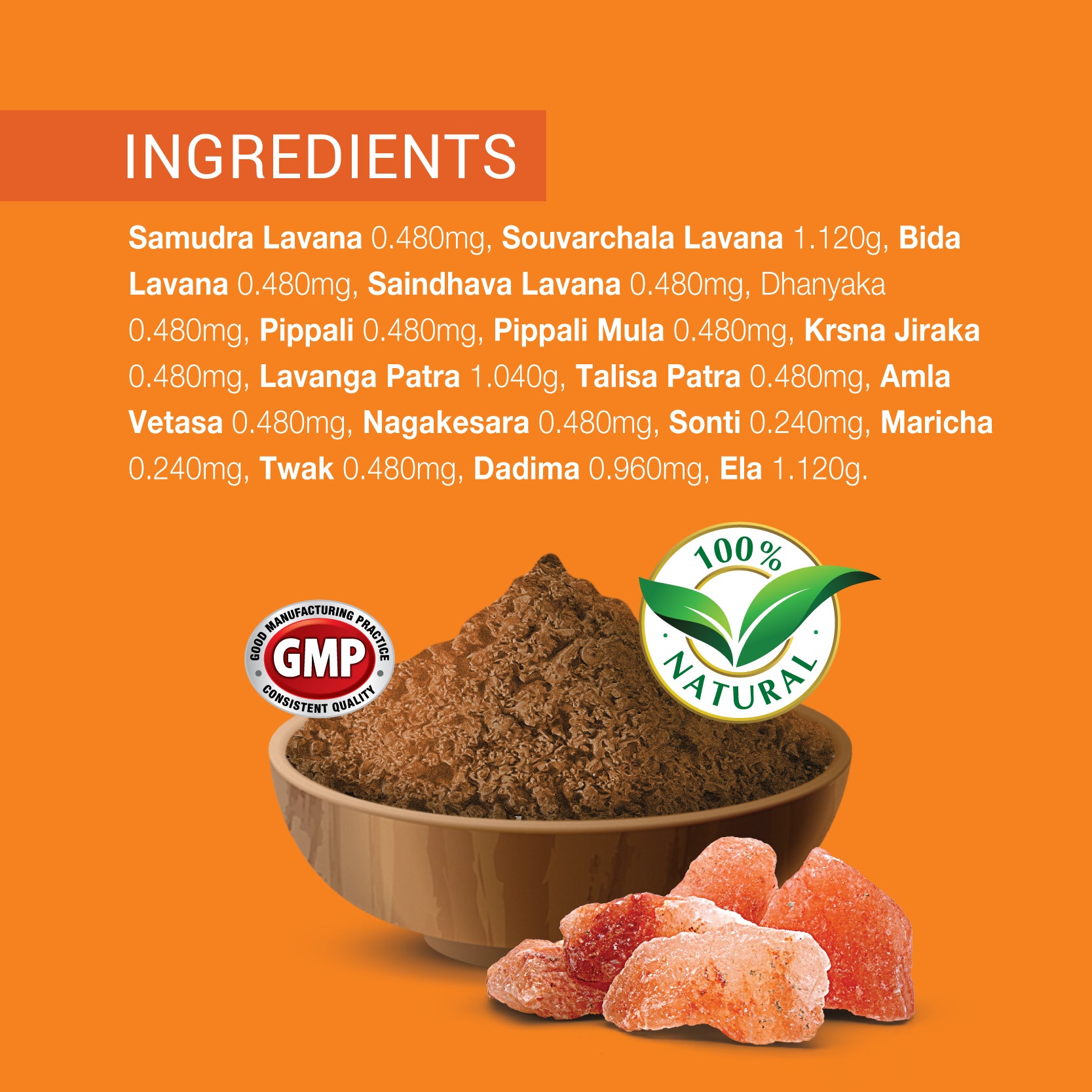 Bhaskara Lavana Churnam | Indigestion Relief | Supports Proper Metabolism 100g