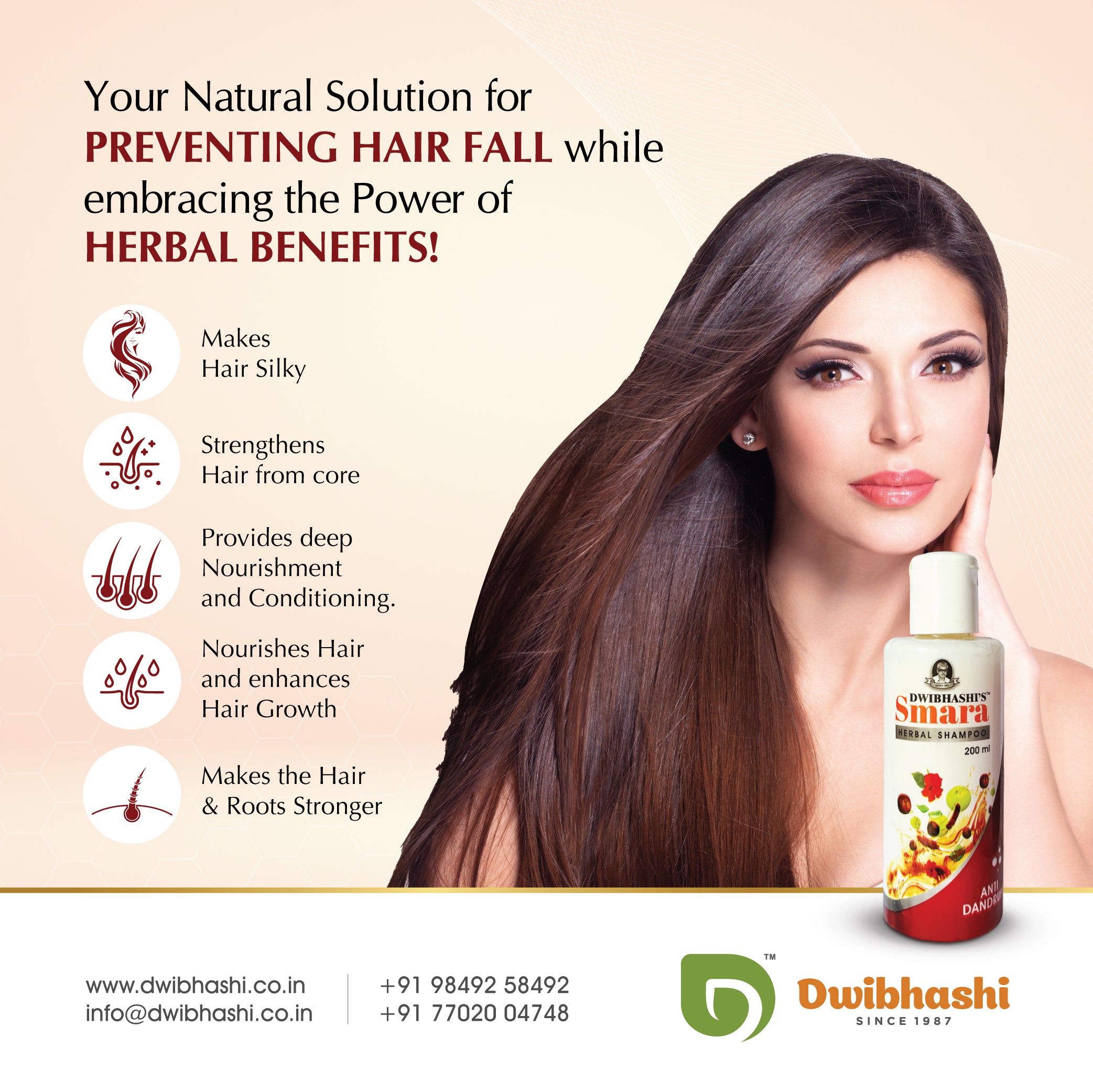 Smara Herbal Shampoo(200ml)+Bhringraj Hair Oil(100ml)+Henna(50g) Free