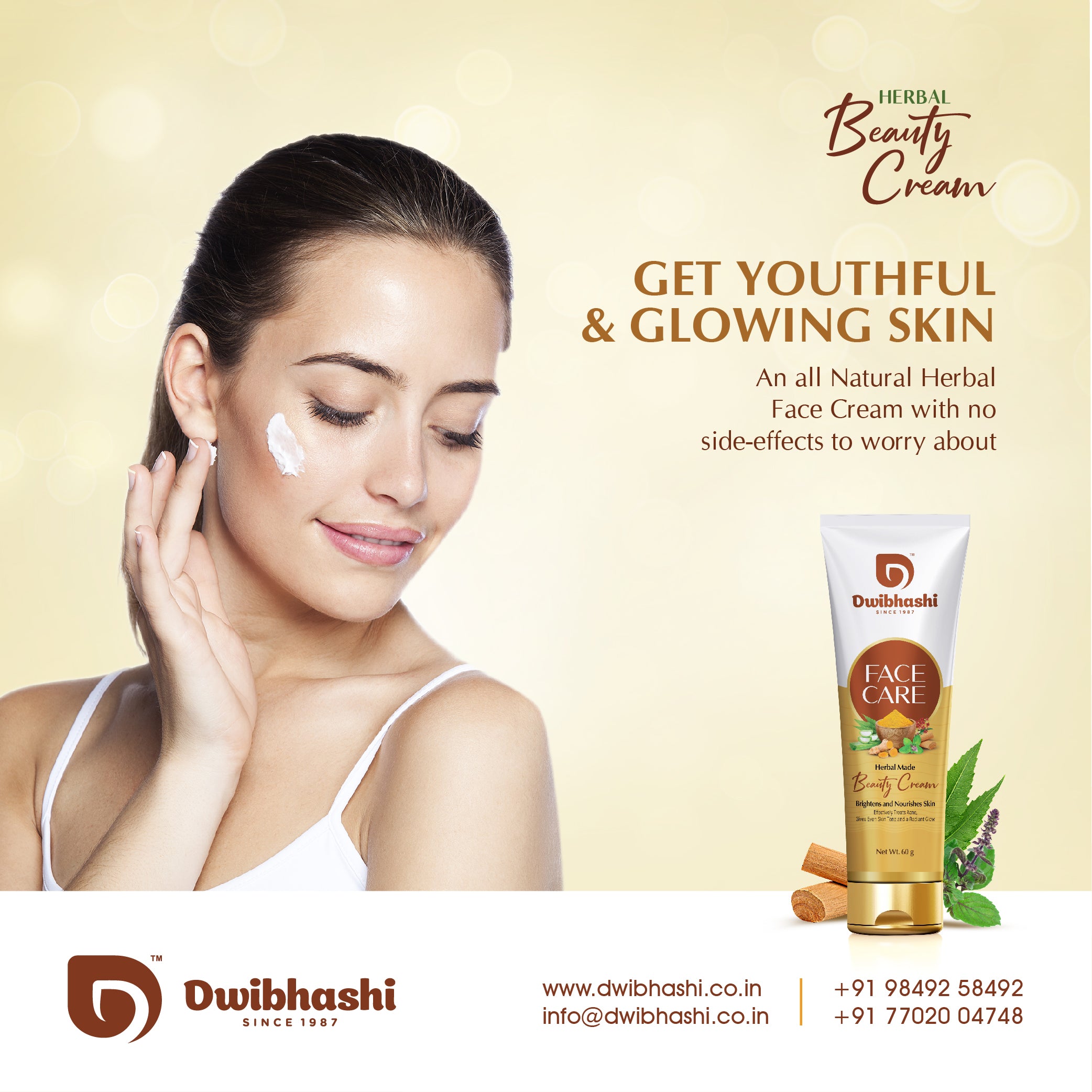 Herbal Face Care Cream(30g)*2+Smara Herbal Bath Soap*3+Aloevera Gel(100g) Free