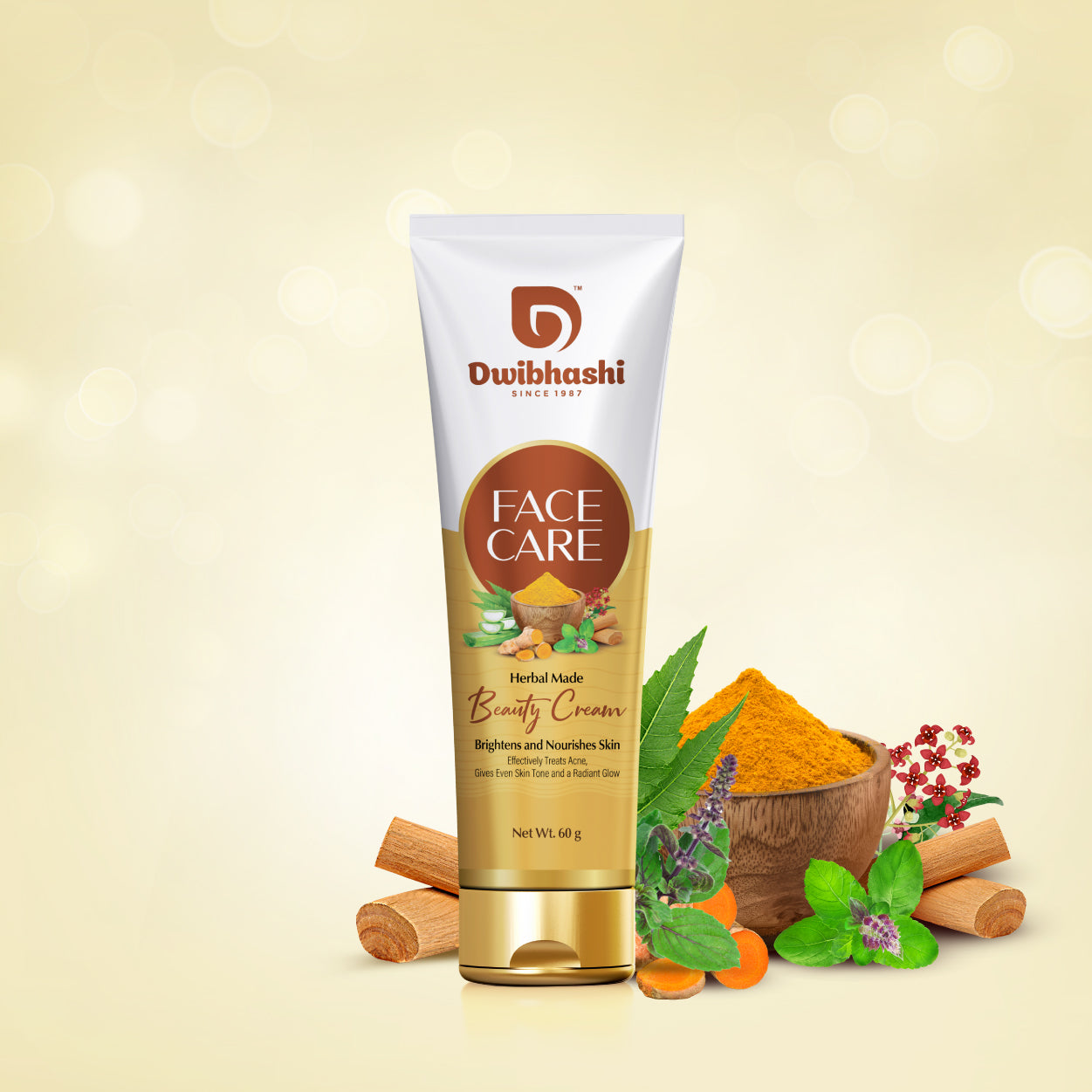 Herbal Face Care Cream | Brightens and Nourishes Skin | 30g