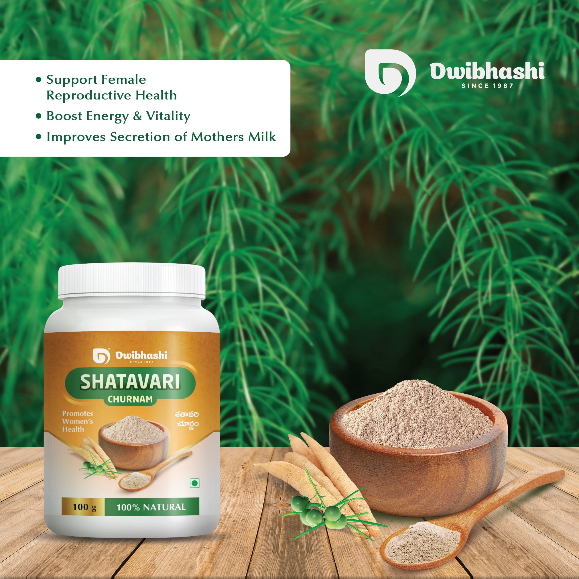 Shatavari Churnam | Regulates Hormonal Balance | 100g