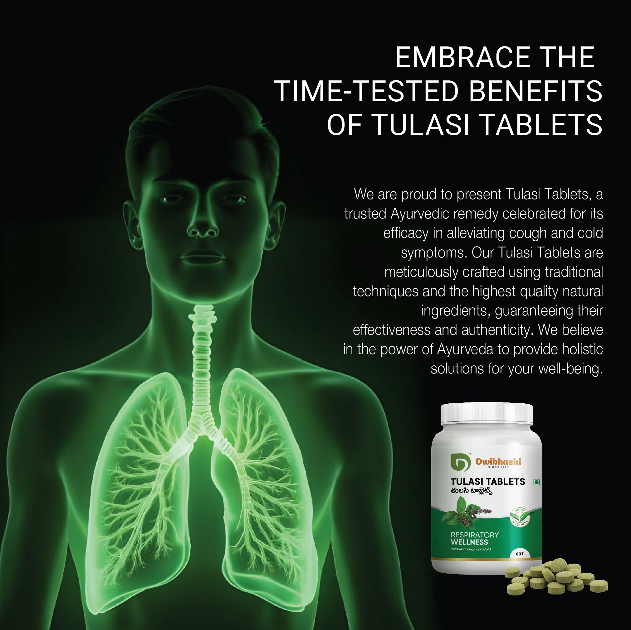 Tulasi Tablets | Cough Relief | Holistic Well-being | 500mg