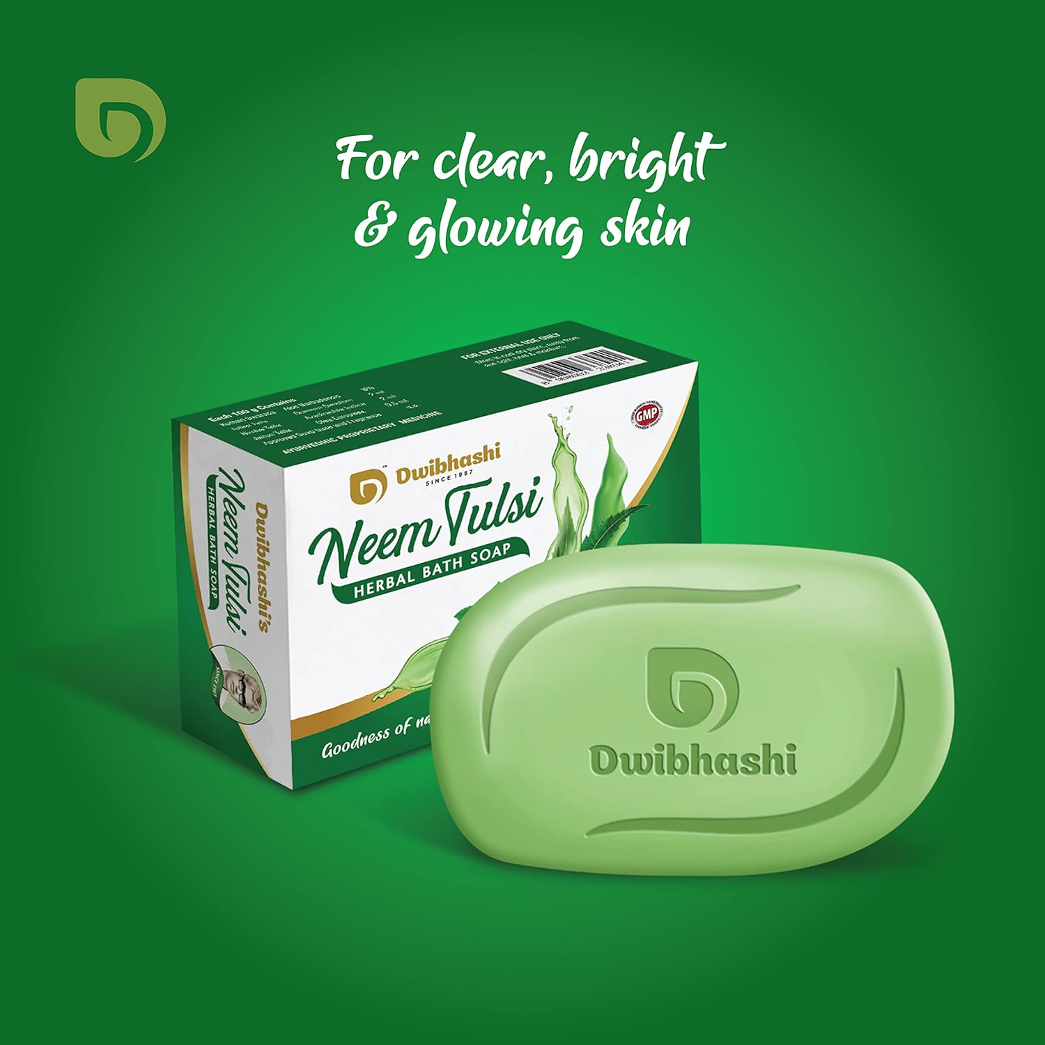Buy 6 Neem Tulsi Soaps + Get 1 Extra Soap Free