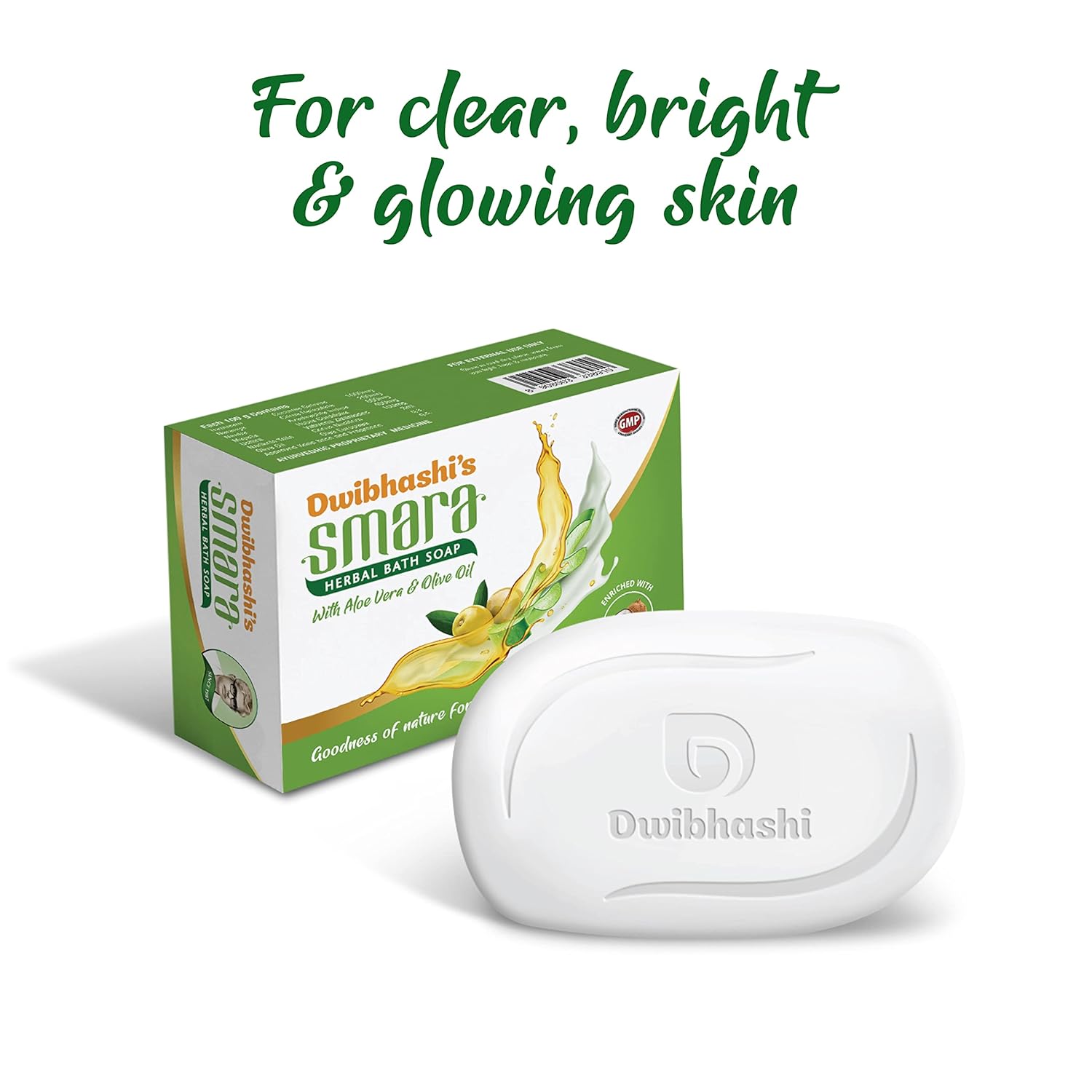 Smara Herbal Alovera Bath Soap | Moisturize And Smooth skin,Helps Replenish its Moisture | 600g (Pack of 6)