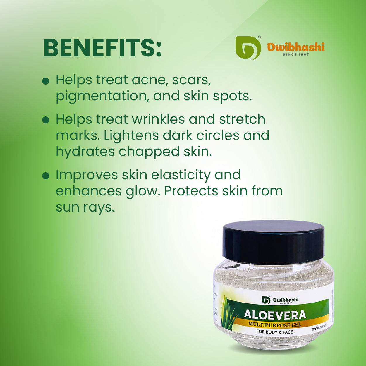 Aloevera Gel | Natural Cleanser | Multipurpose Gel | 100g