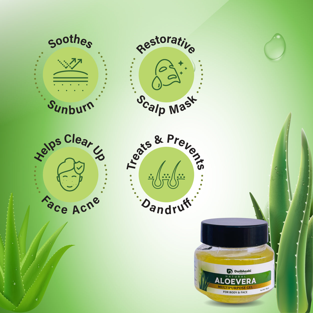 Aloevera Gel | Natural Cleanser | Multipurpose Gel | 100g