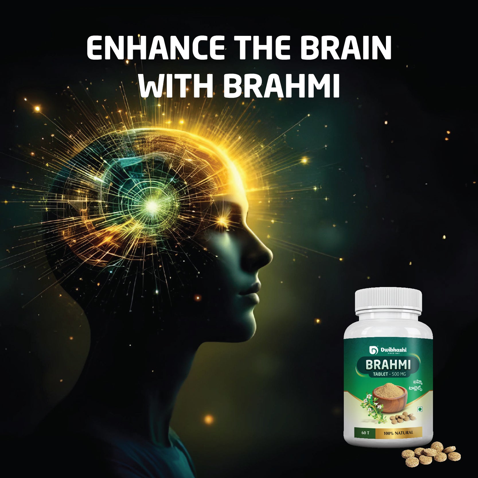 Brahmi Tablet | Helps To Handle Life’s Daily Stress | 500mg