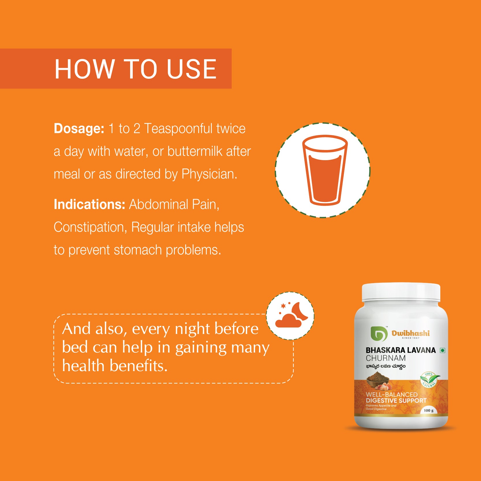 Bhaskara Lavana Churnam | Indigestion Relief | Supports Proper Metabolism 100g