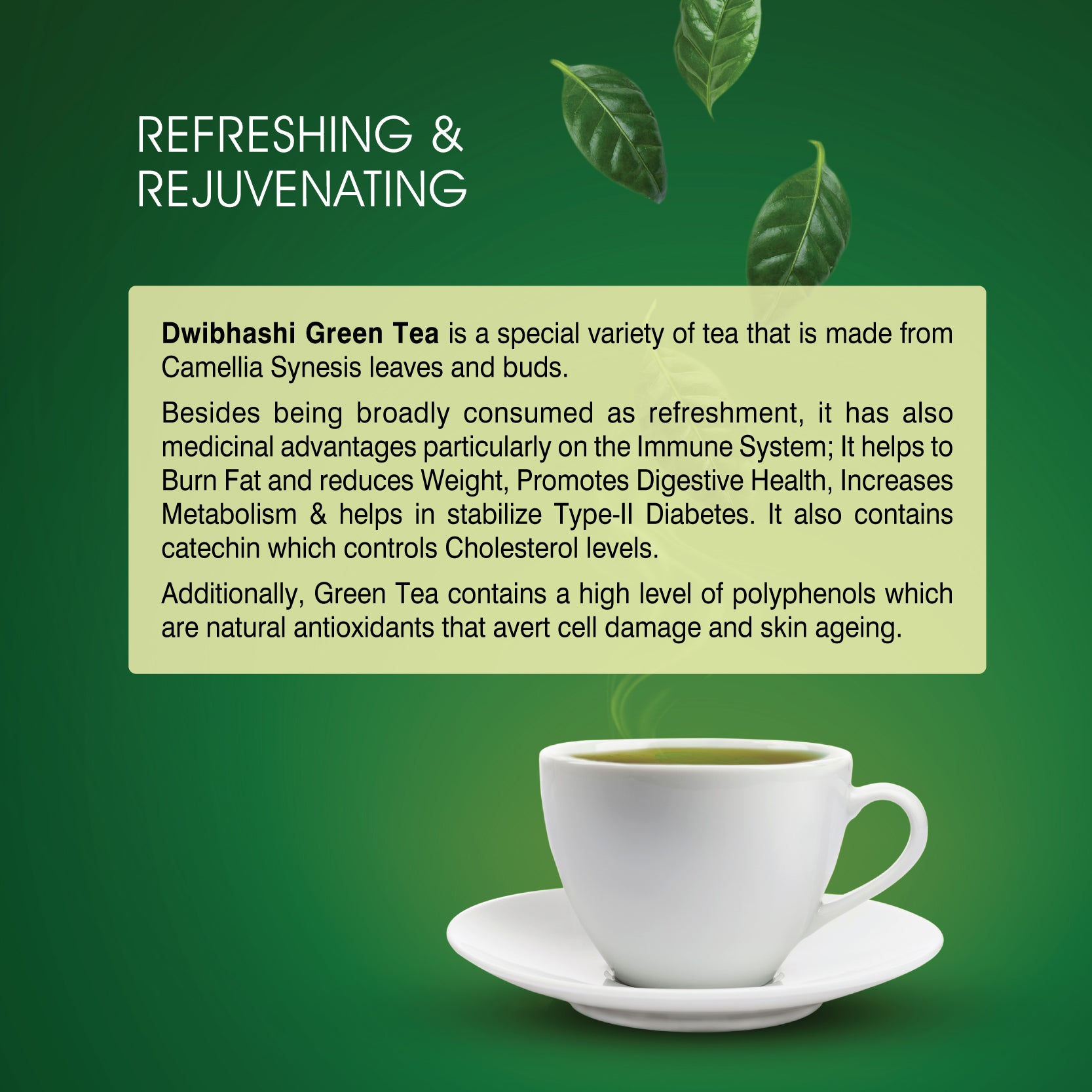 Chaha Green Tea | Improves Metabolism & Reduces Weight | 200 gms (Pack of 2)