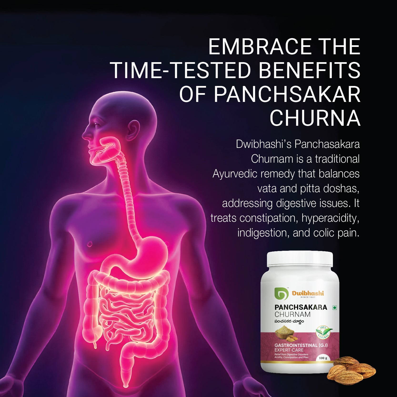Panchasakara Churnam| Rich in Antioxidants | 100g