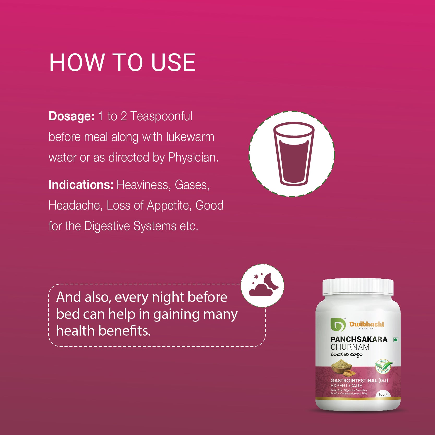 Panchasakara Churnam| Rich in Antioxidants | 100g