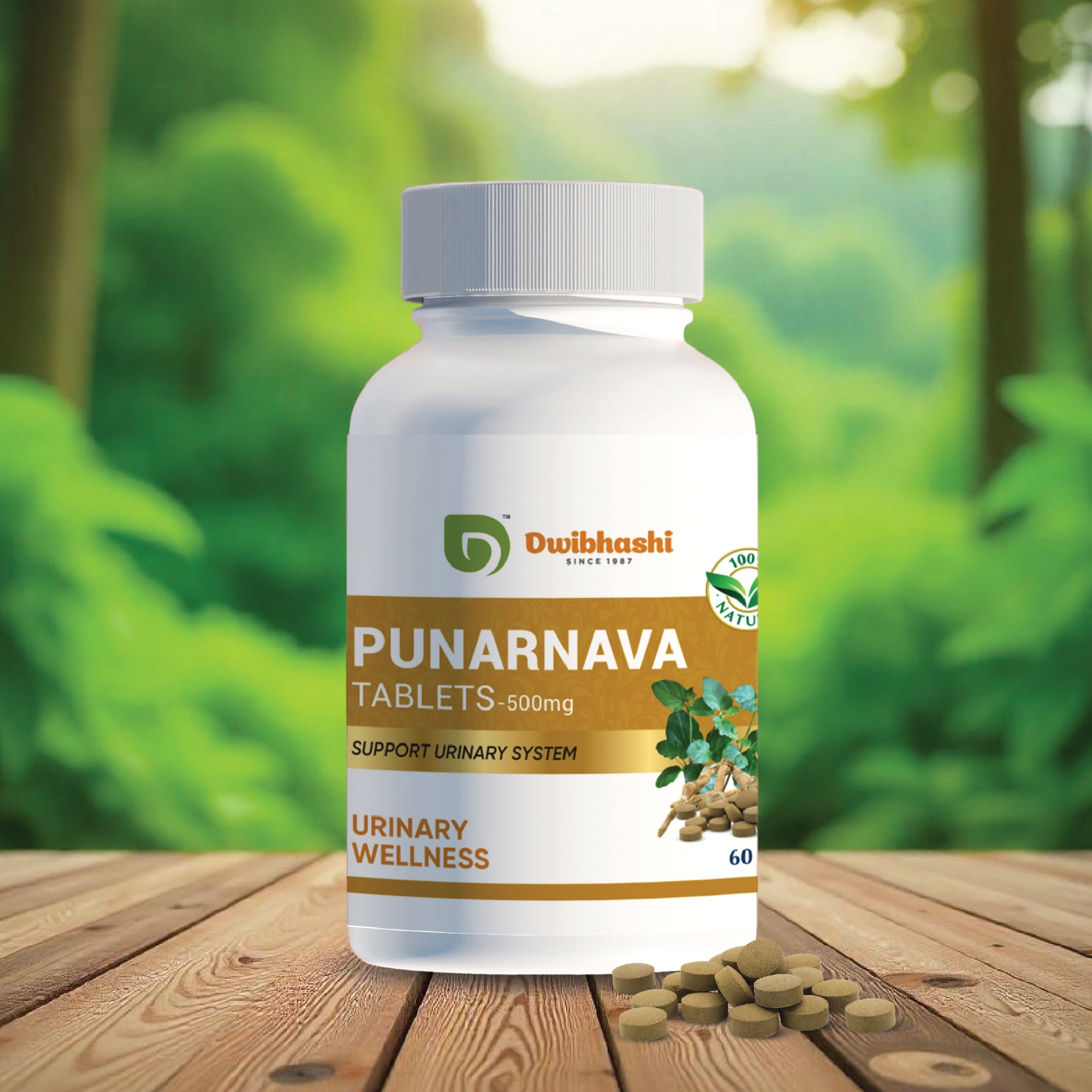 Punarnava Tablets | Reduce Inflammation | Support Kidney Health | 60 tabs