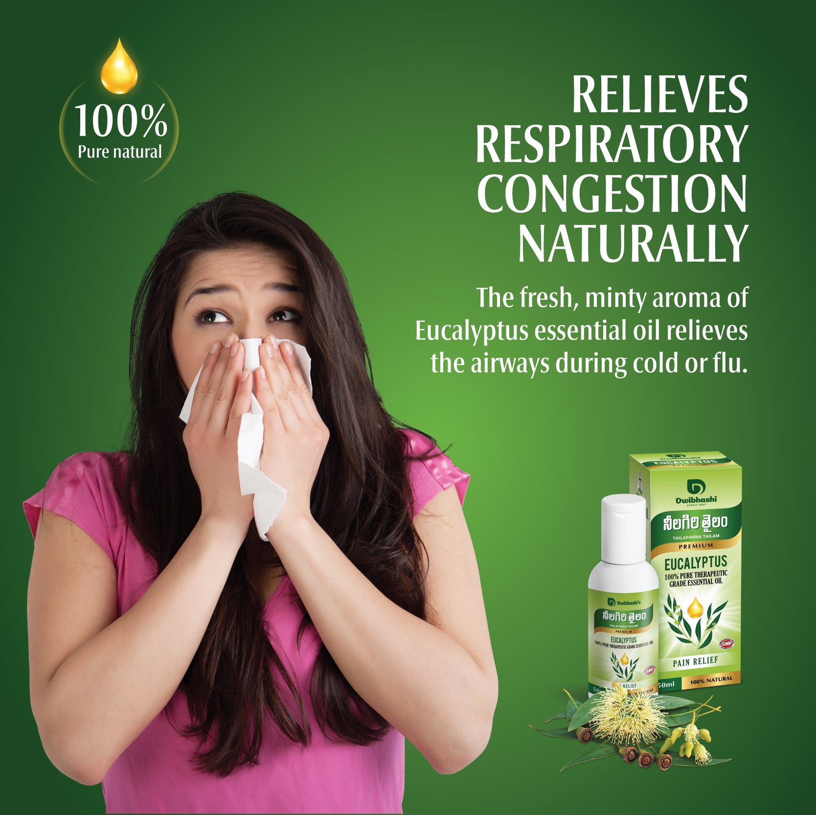 Herbal Pain Oil + Eucalyptus + Foot Care