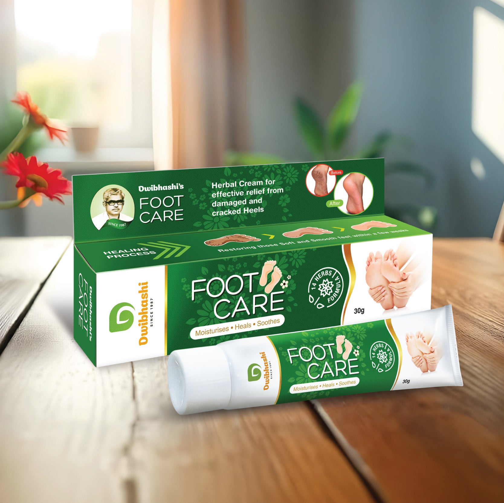 Foot Care (Herbal & Ayurvedic) | Increases Elasticity and Repairs Skin | 30g