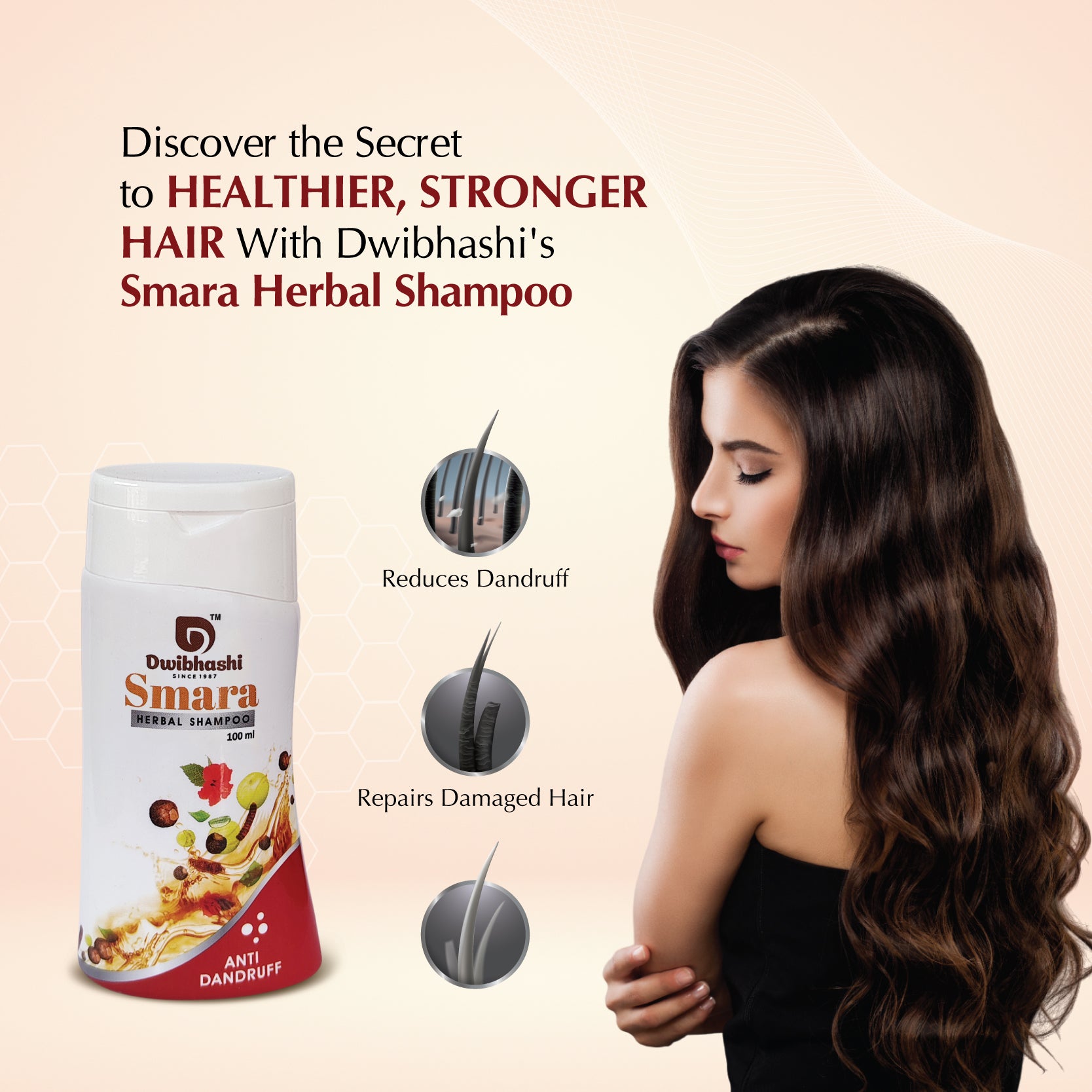 Dwibhashi's Smara Herbal Shampoo | Anti Dandruff | 100ml | 200ml