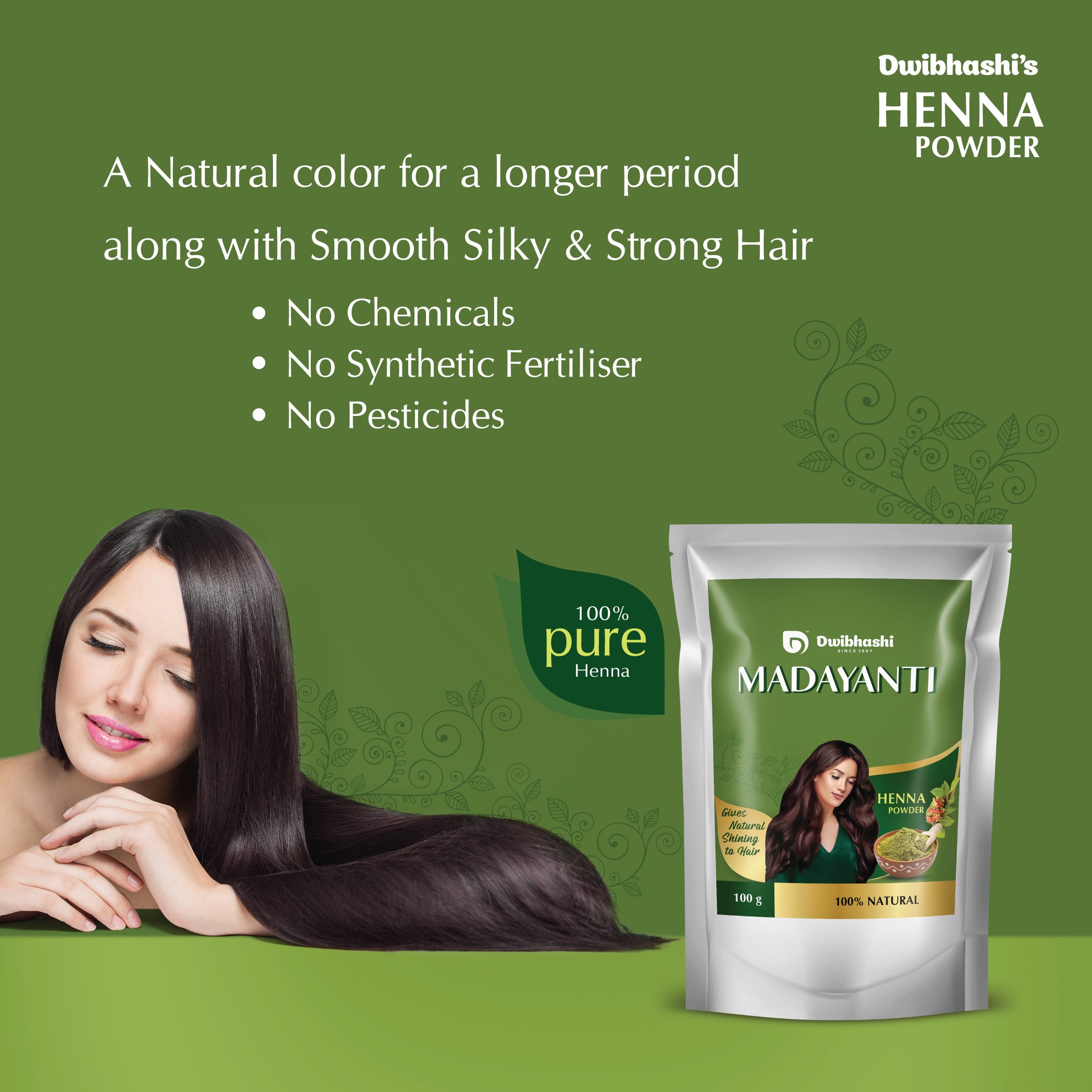 Henna | 100% Pure Henna Powder For Hair Colour | 100g | 500g | 1kg