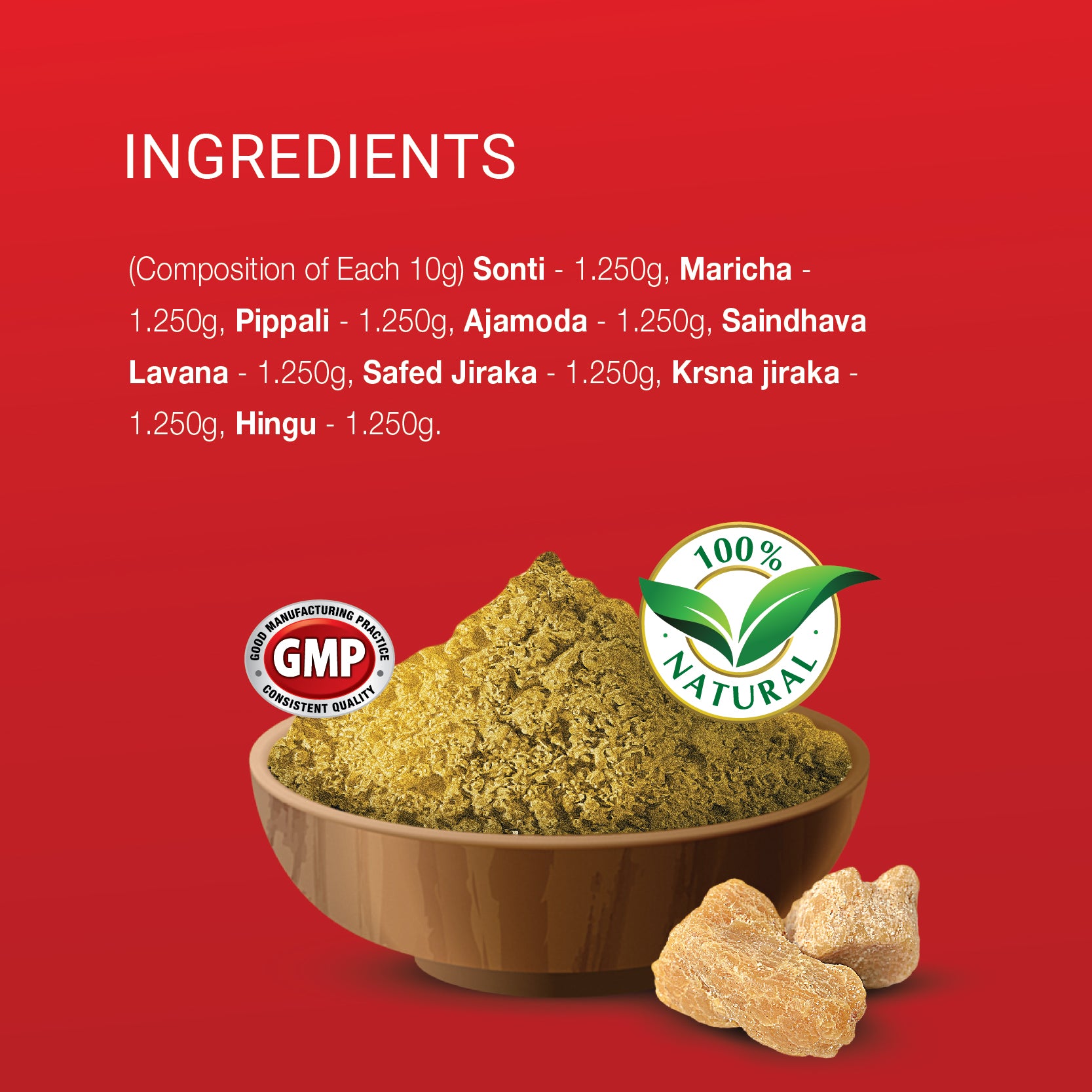 Hingvastaka Churnam | Digestive Support | Regulate Appetite | 100g