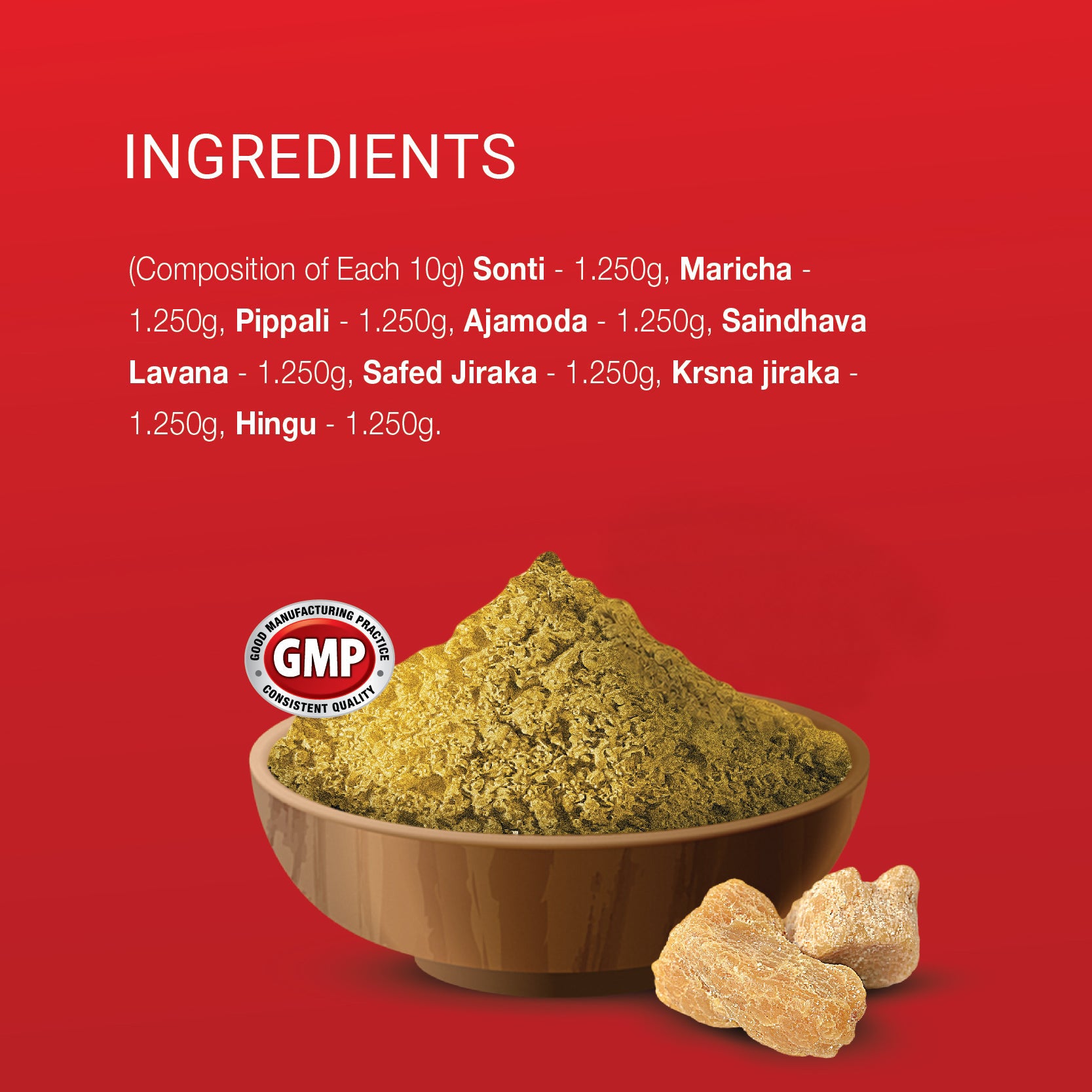 Hingvastaka Churnam | Digestive Support | Regulate Appetite | 100g