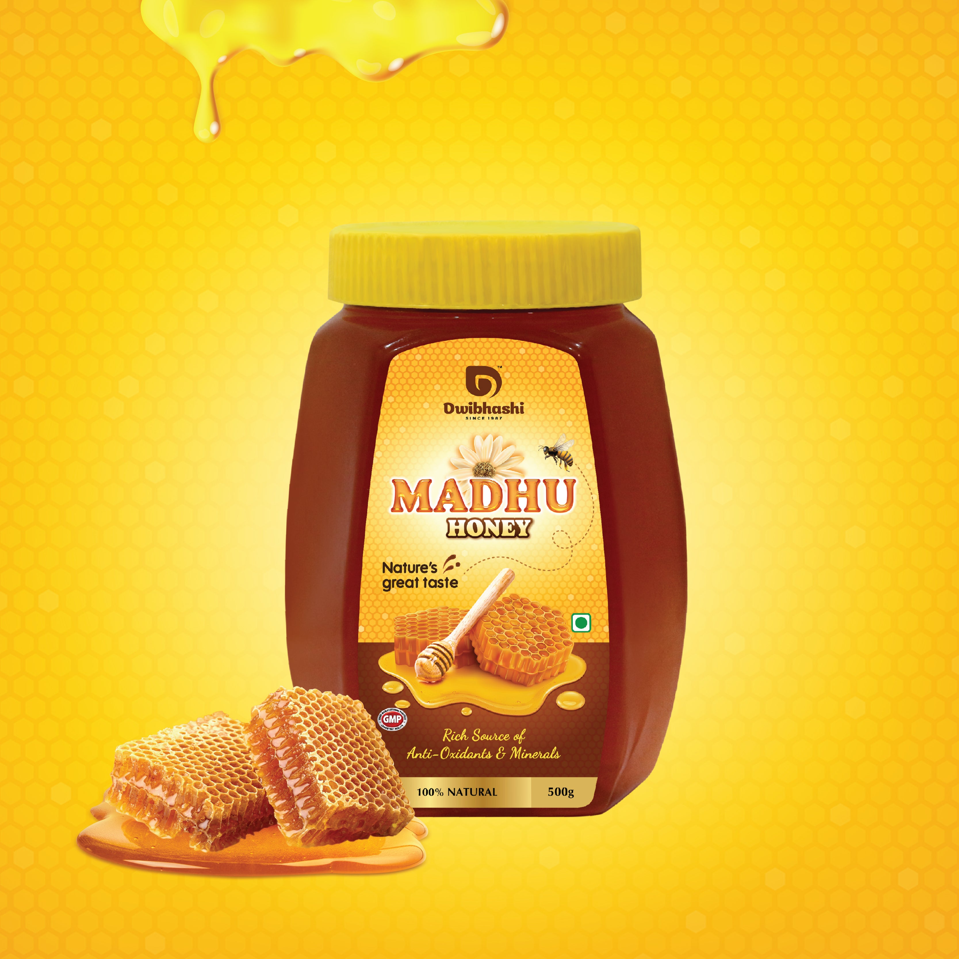 Madhu Honey | Promotes Good Health | Antioxidants Boosts Immunity | 500g
