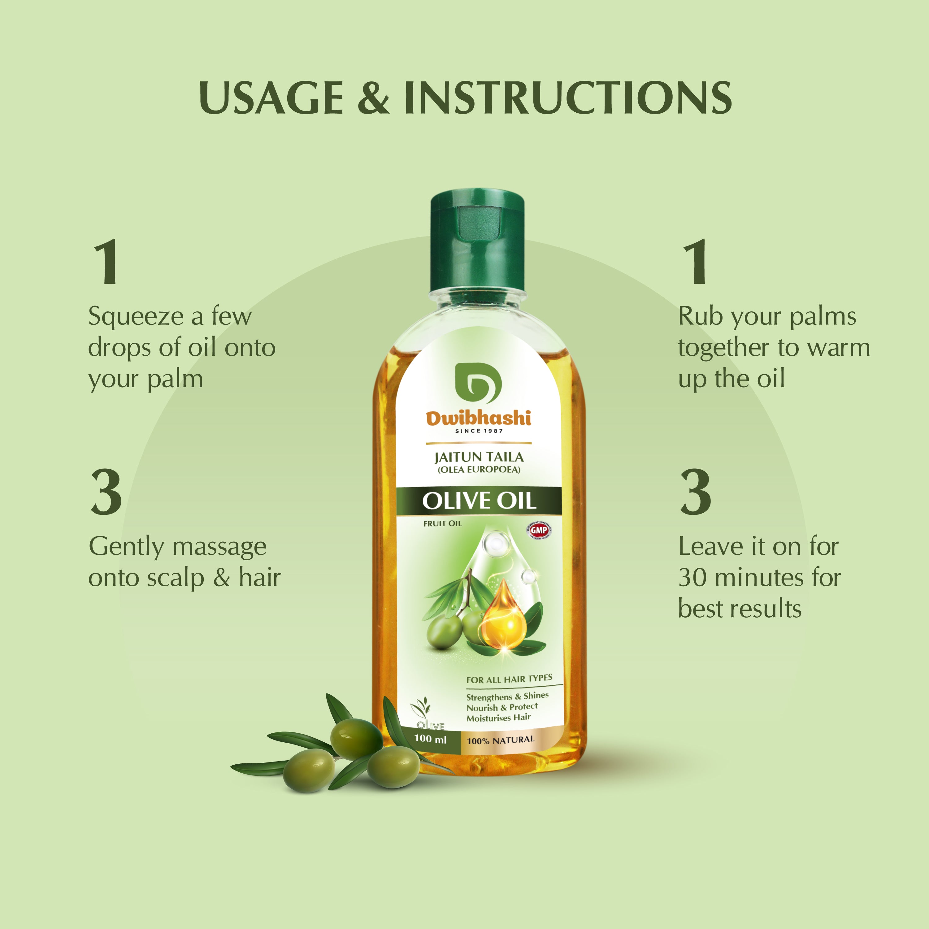 Olive Oil | Helps to Maintain Skin Softness | 50ml | 100ml