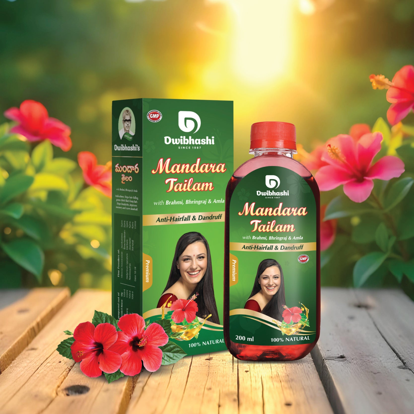 Mandara Tailam | Improves Hair Growth, Anti-Hairfall, Cures Dandruff | Hibiscus Oil| 100ml | 200ml