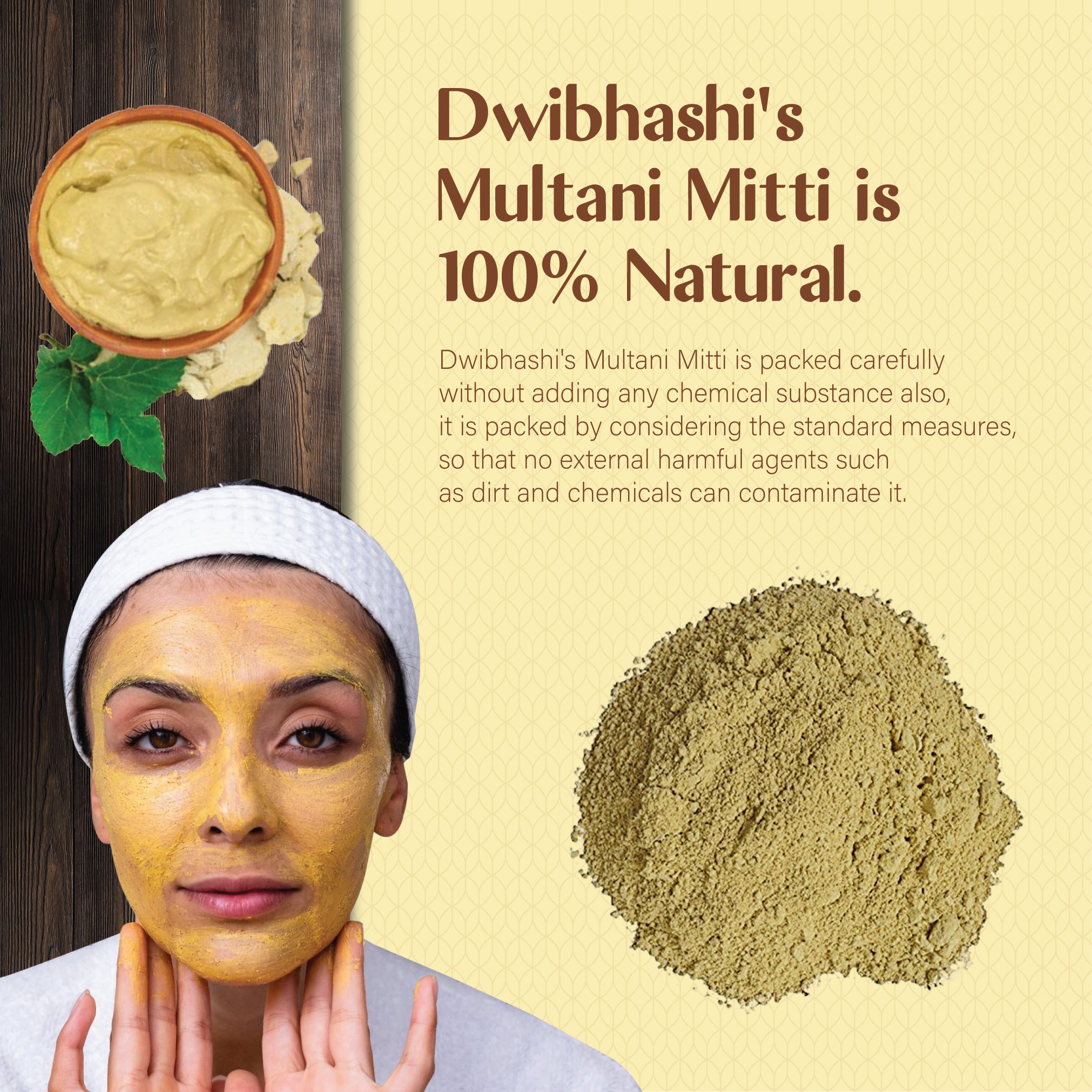 Multani Mitti | From Reducing Dark Spots, Good For Any Skin Type | 100g