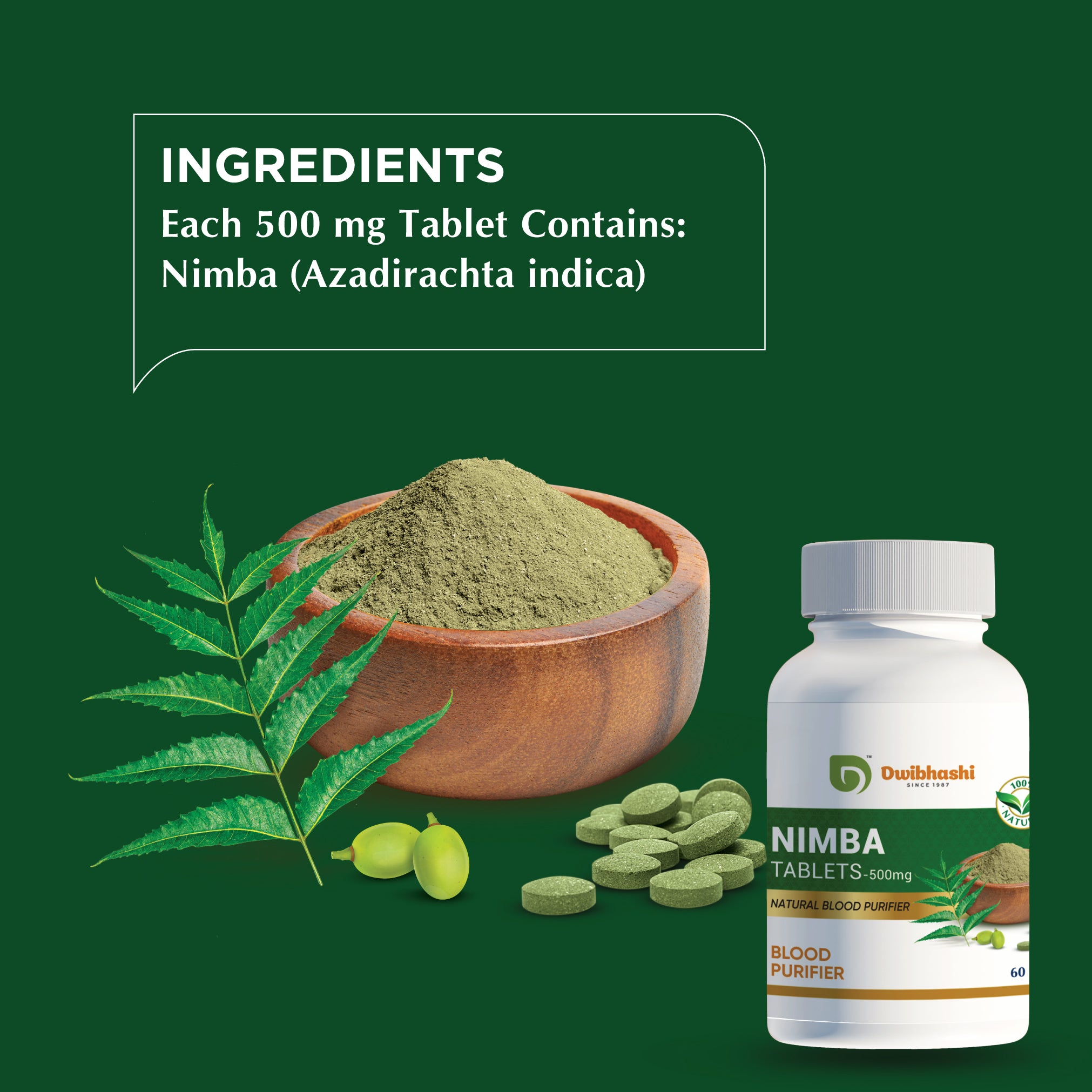 Nimba Tablets | Purifies the Blood | 60 tabs