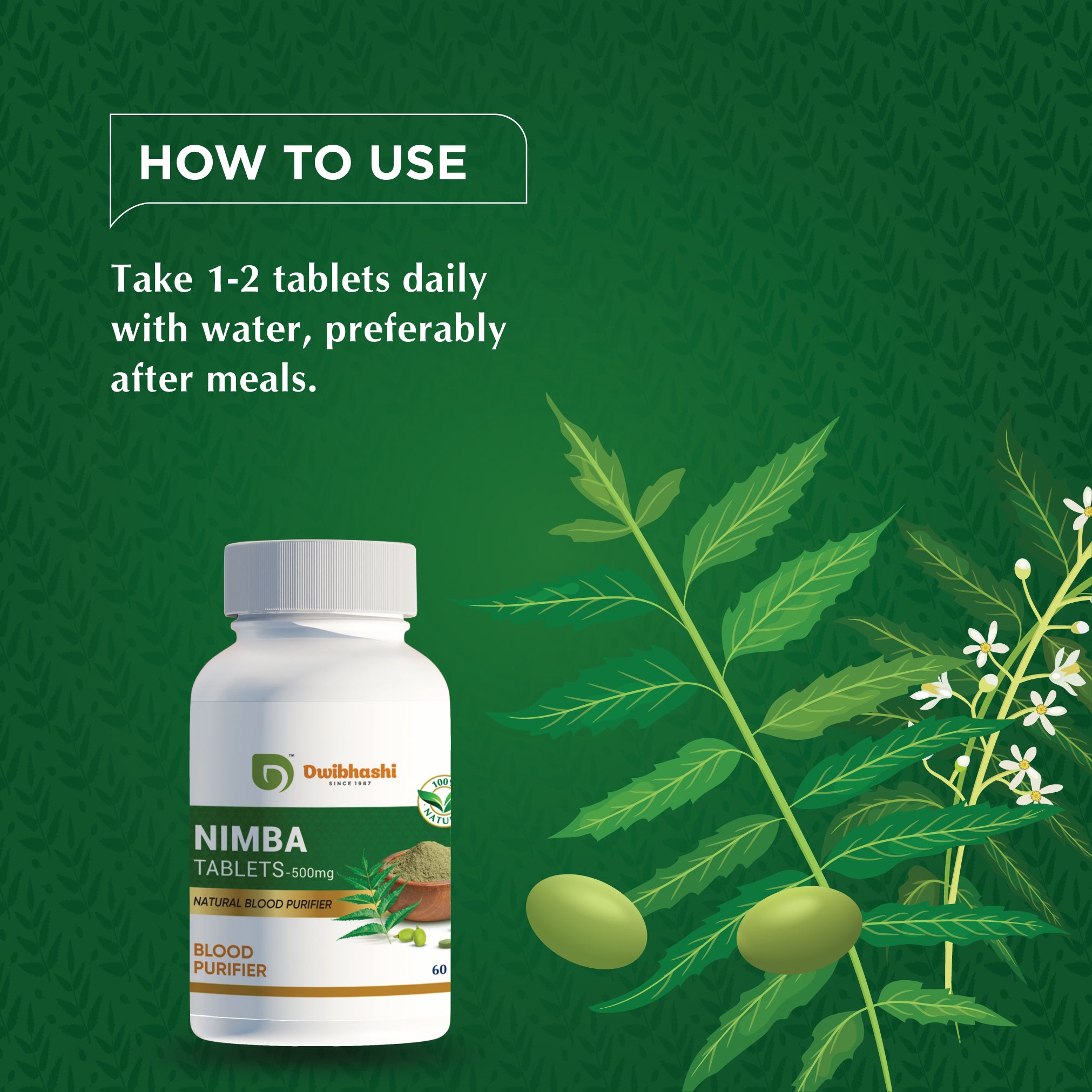 Nimba Tablets | Purifies the Blood | 60 tabs