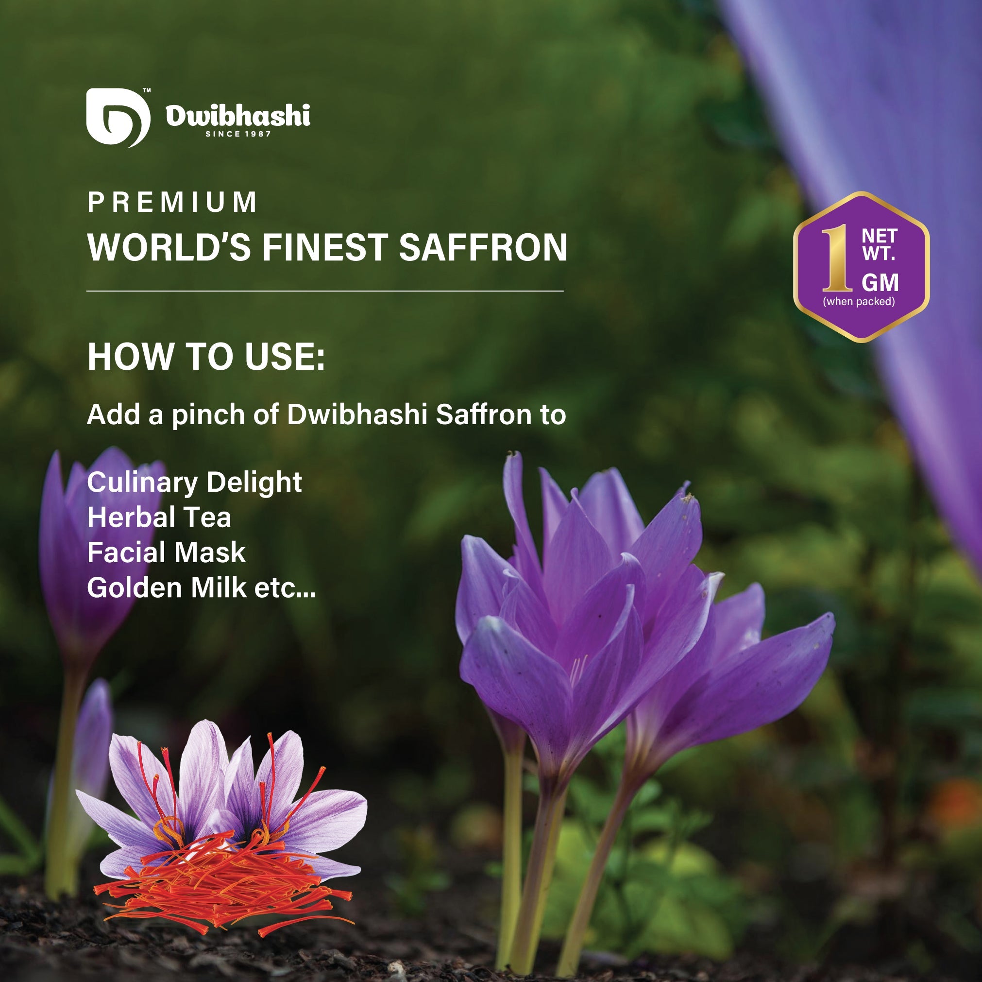 Saffron | Reduction in Stress | 1gm