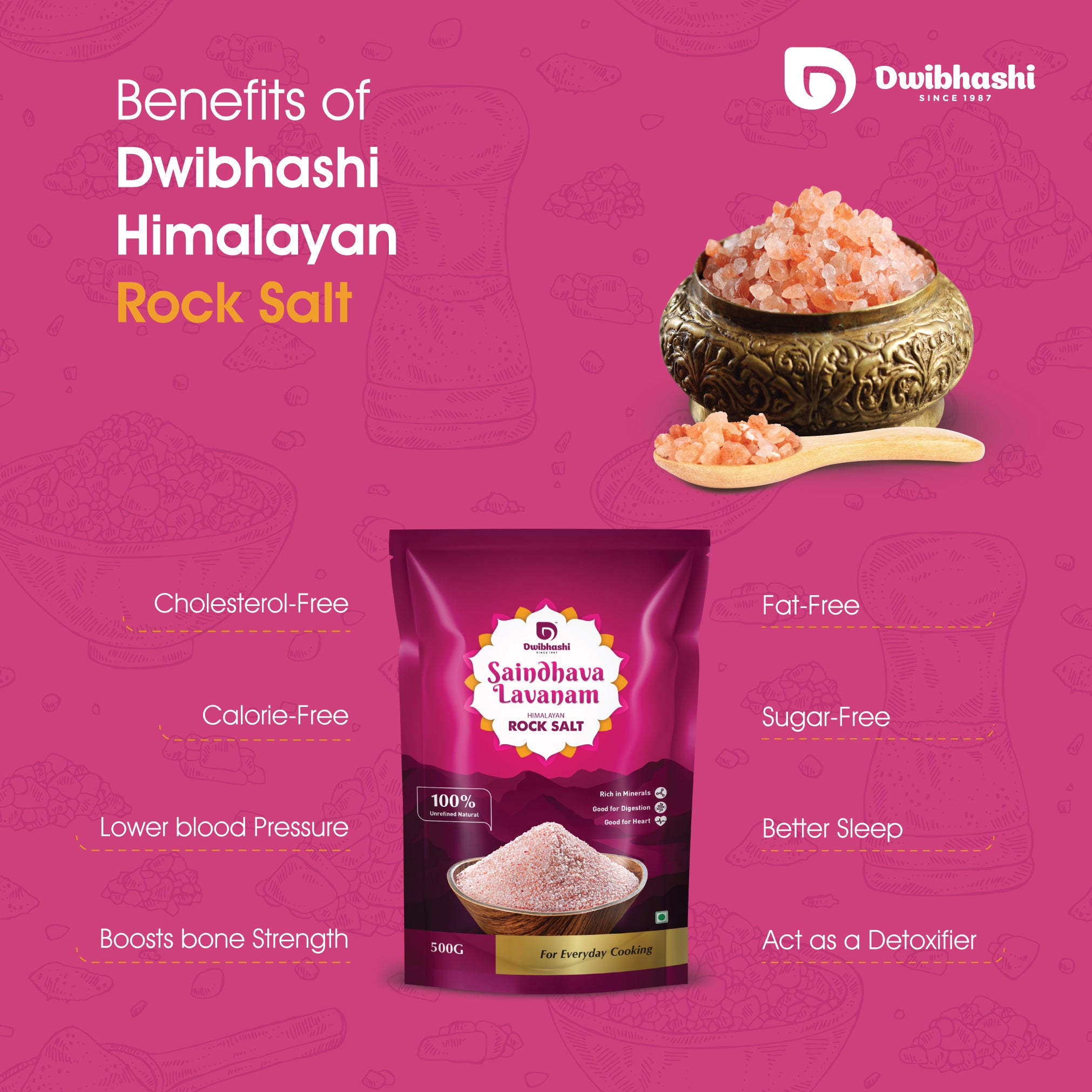 Rock Salt | Rich in Minerals | 100% Unrefined Natural | 250g | 500g