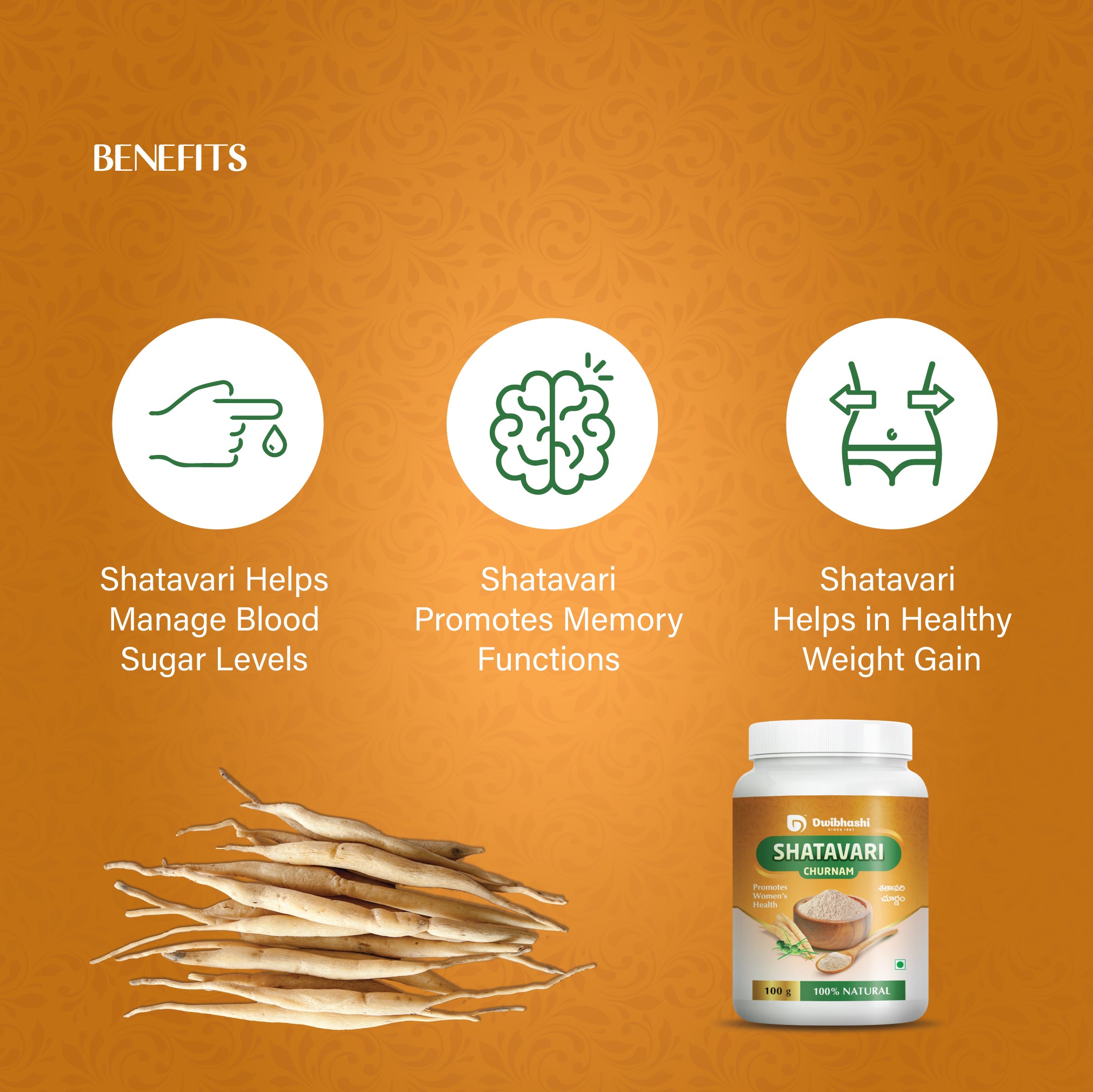 Shatavari Churnam | Regulates Hormonal Balance | 100g