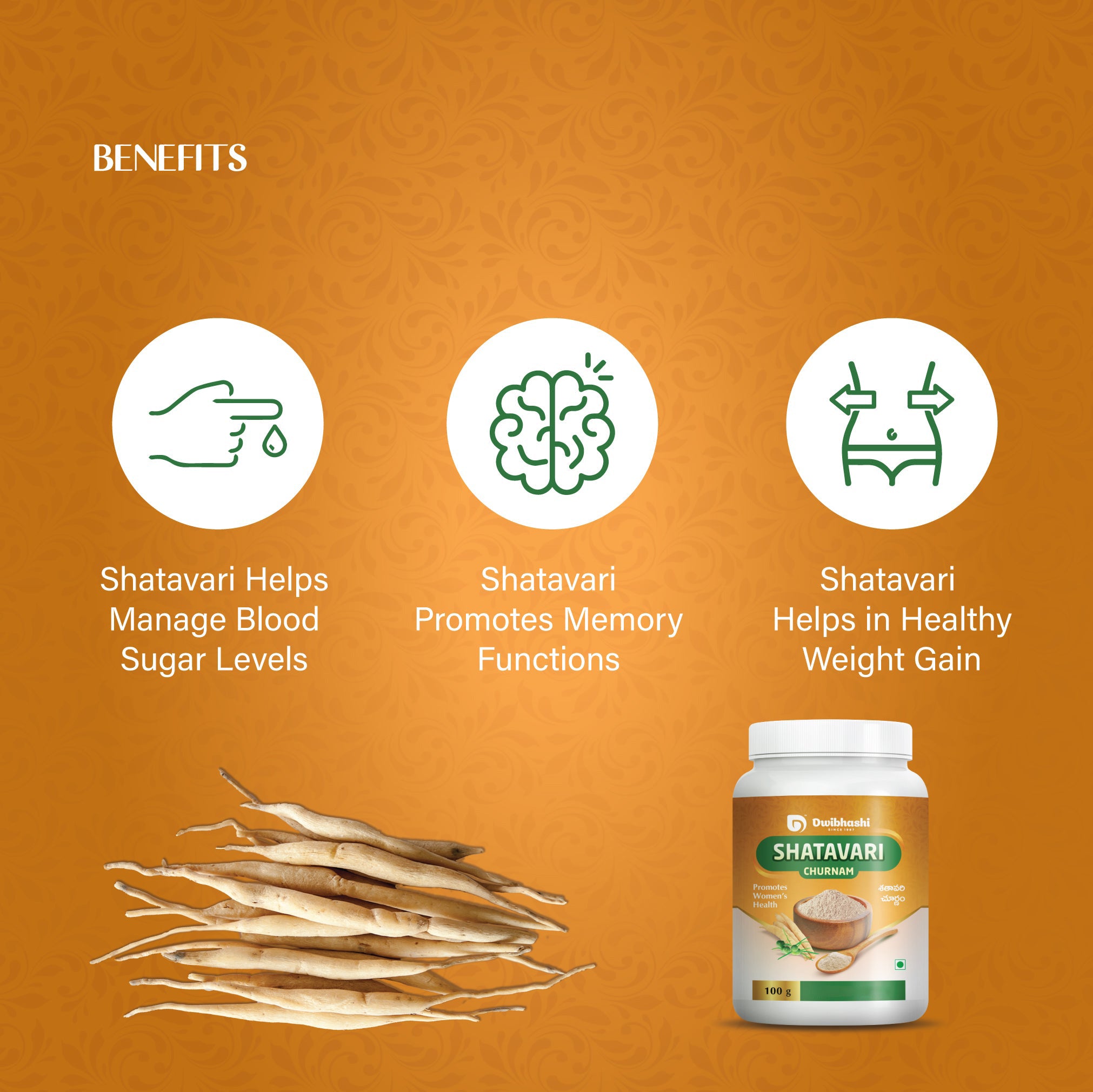 Shatavari Churnam | Regulates Hormonal Balance | 100g