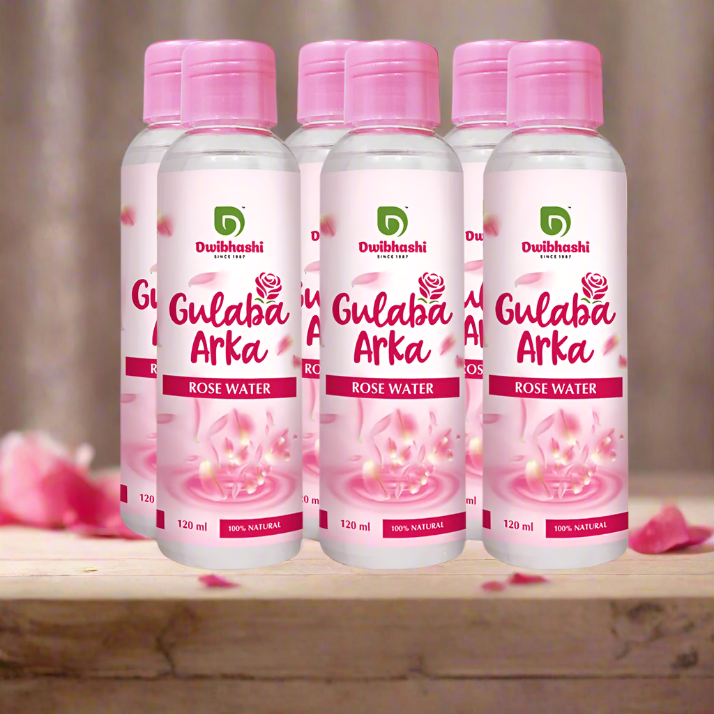 Gulaba Arka (Rose Water) |Natural Skin Toner, Provides Glow & Freshness | 720ml (Pack of 6)